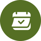 Calendar icon with checkmark